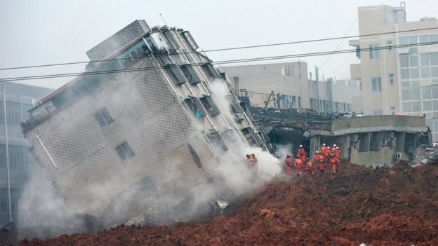 Lở đất Trung Quốc chôn vùi 33 tòa nhà, 91 người mất tích