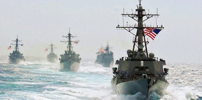 Hải quân Mỹ ở biển Đông. Ảnh: US NAVY