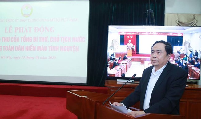 Mặt trận Tổ quốc Việt Nam ra lời kêu gọi hưởng ứng hiến máu