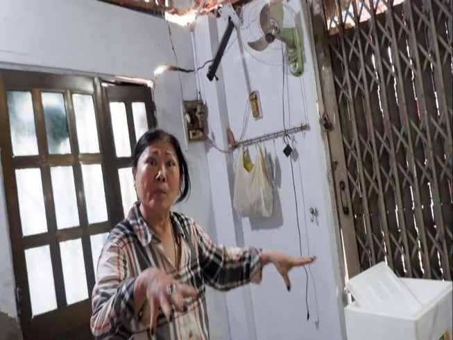 Công trình cải thiện môi trường nước gây sụp lún nhà dân