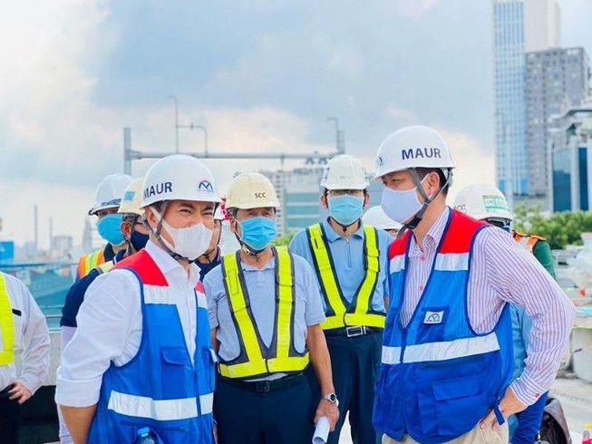 Sẽ sớm lắp đặt ray trên cao tuyến metro số 1