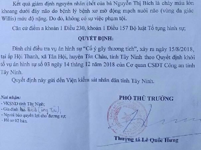 Đình chỉ vụ án bà mót mì chết sau khi 'tiếp' đoàn kiểm tra