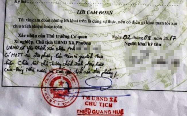 Bị trả hồ sơ nhập học vì lý lịch bị phê xấu