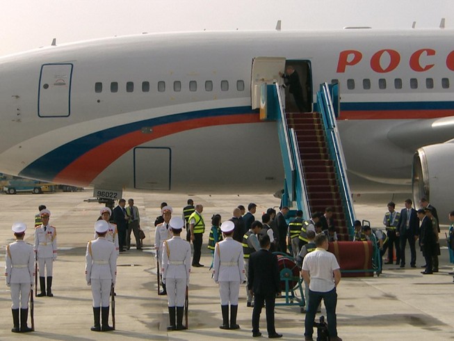Chuyên cơ chở Tổng thống Putin đã đáp xuống Đà Nẵng