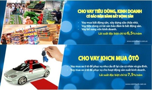 Eximbank dành 6.000 tỉ đồng cho vay tiêu dùng, mua xe