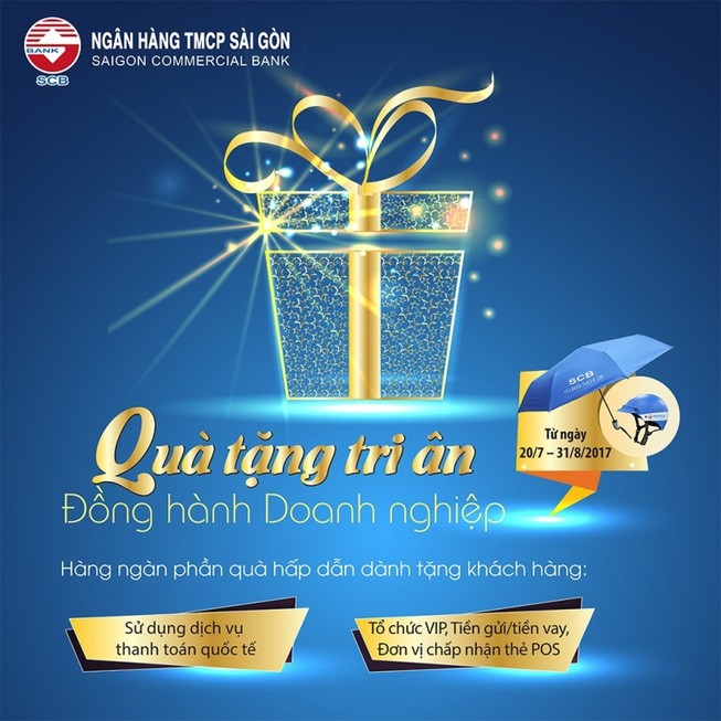 SCB với gói ‘Quà tặng tri ân – Đồng hành doanh nghiệp'