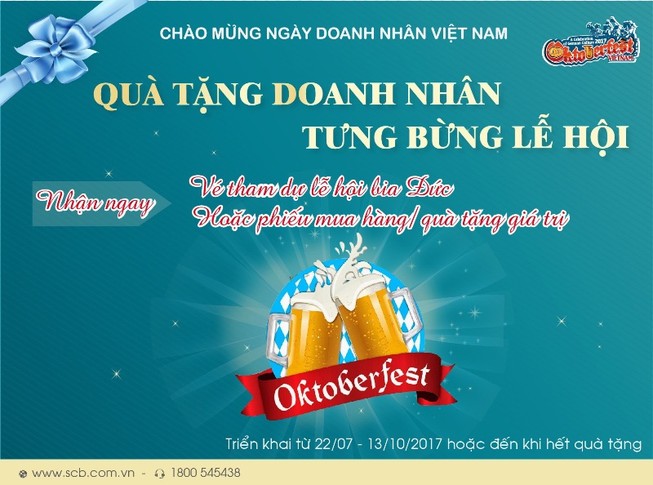 SCB triển khai khuyến mãi nhân ngày Doanh nhân Việt Nam