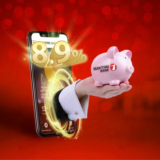 Lãi suất tiết kiệm trực tuyến Maritime Bank lên tới 8,9%