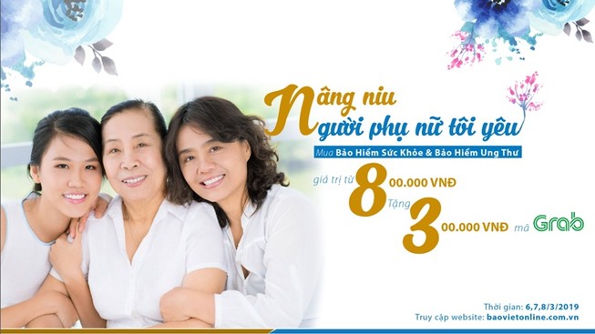 Tặng mã khuyến mãi Grab khi mua Bảo hiểm Bảo Việt