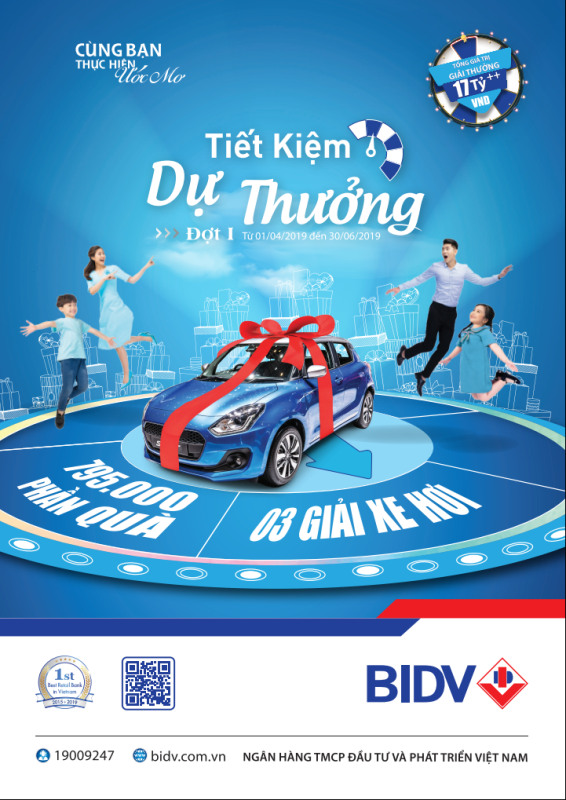 17 tỷ đồng quà tặng cho khách hàng gửi tiết kiệm tại BIDV