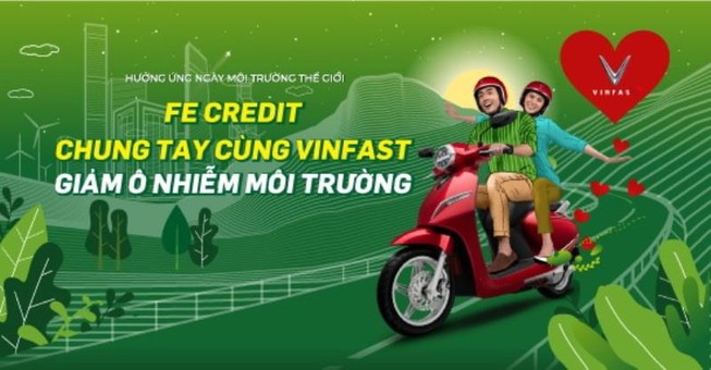 FE CREDIT chung tay cùng VinFast giảm ô nhiễm môi trường