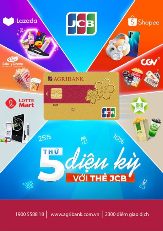 Thứ Năm diệu kỳ với thẻ Agribank JCB