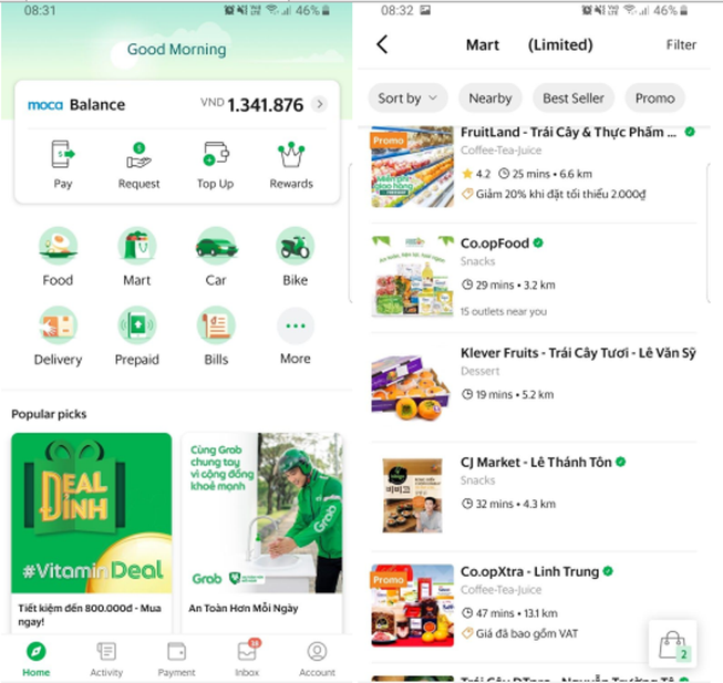 Grab triển khai thử nghiệm GrabMart tại TP.HCM