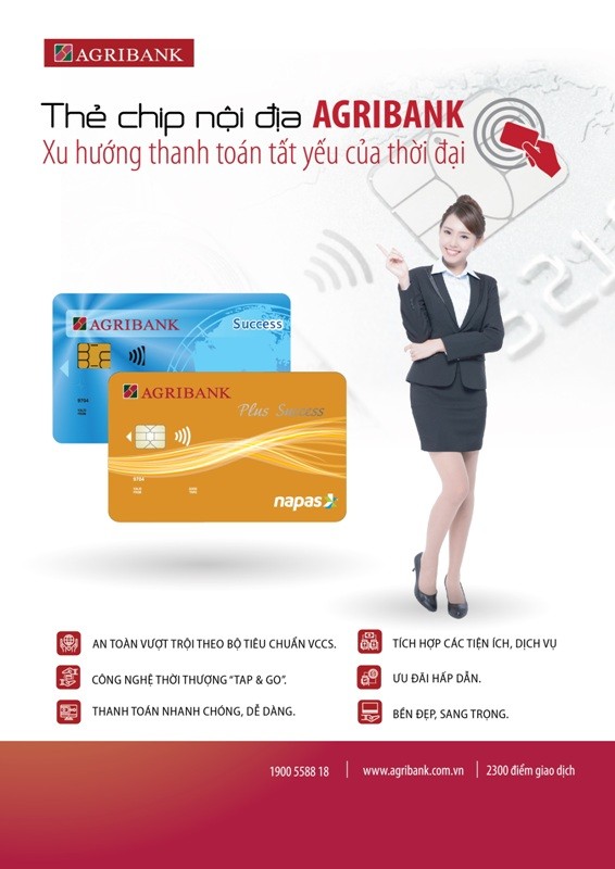 Agribank phát hành thẻ chip nội địa trên toàn hệ thống