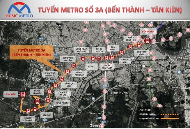 Tuyến Metro 3A thay đổi trung tâm hành chính Tây Sài Gòn