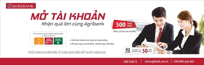 Mở tài khoản - Nhận quà lớn cùng Agribank