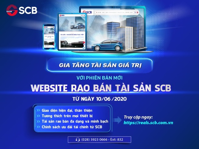 SCB ra mắt phiên bản mới website rao bán tài sản