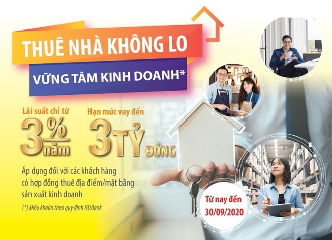 HDBank: Thuê nhà không lo, vững tâm kinh doanh