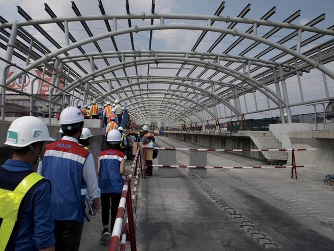 Dự án metro số 1 đang gấp rút thi công. Ảnh: Kiên Cường