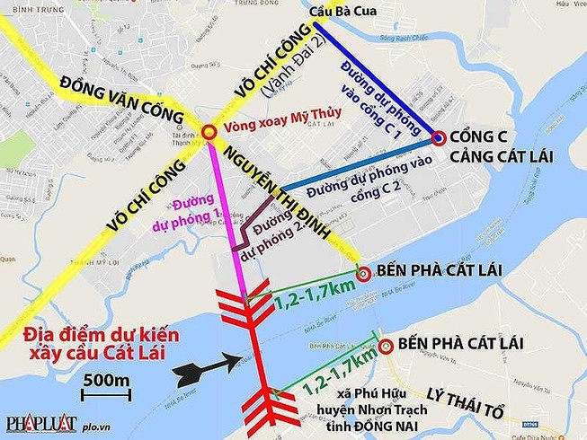 TP.HCM - Đồng Nai họp bàn về xây cầu Cát Lái 7.200 tỉ đồng