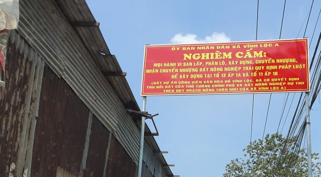 Kết luận thanh tra dự án Khu sinh thái văn hóa hồ Vĩnh Lộc