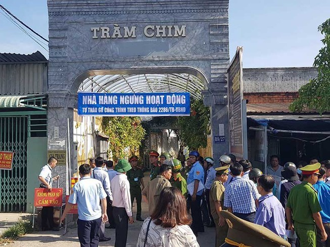 Tiếp tục cưỡng chế Tràm Chim resort