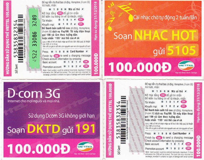 Xuất hiện nhiều thẻ cào điện thoại bị làm giả tinh vi