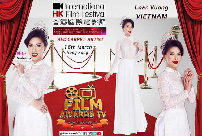 Hoa hậu Loan Vương tham gia LHP Quốc tế Hong Kong