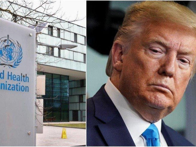 Ông Trump đặt câu hỏi quan hệ WHO với Trung Quốc trong vụ đại dịch COVID-19, dọa cắt phần tiền đóng góp của Mỹ với WHO. Ảnh: REUTERS