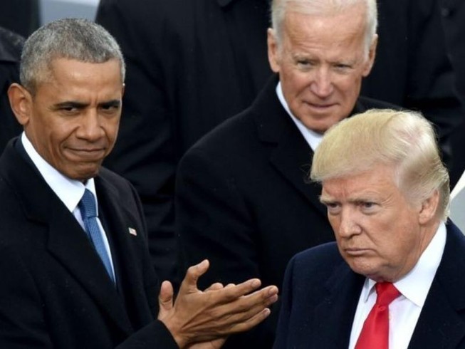 (Từ trái qua): Tổng thống Barack Obama, Phó Tổng thống Joe Biden, Tổng thống Donald Trump. Ảnh: THE WESTERN JOURNAL