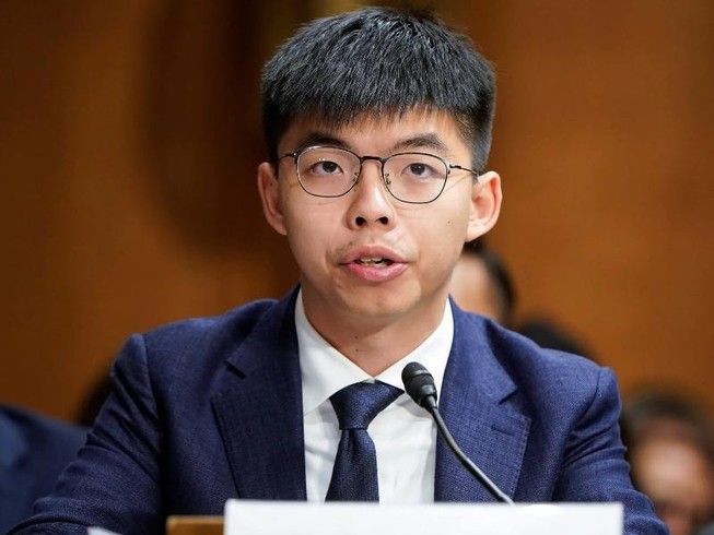Hoàng Chi Phong trong phiên điều trần trước Quốc hội Mỹ ngày 17-9-2019. Ảnh: REUTERS