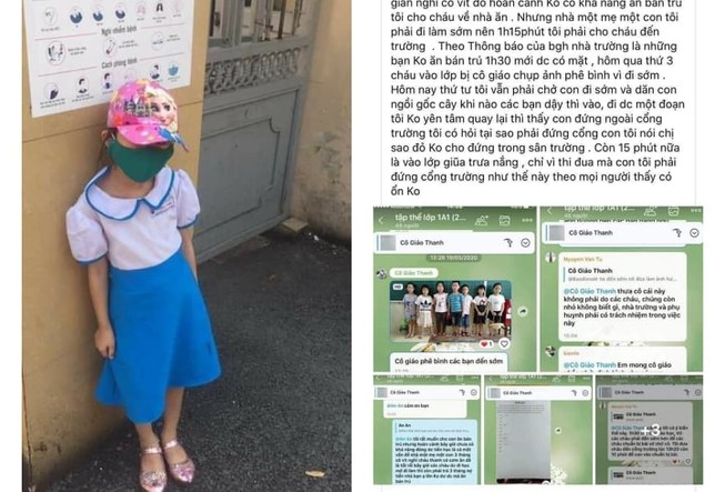 Đi học sớm, bé lớp 1 bị cô giáo chụp ảnh phê bình