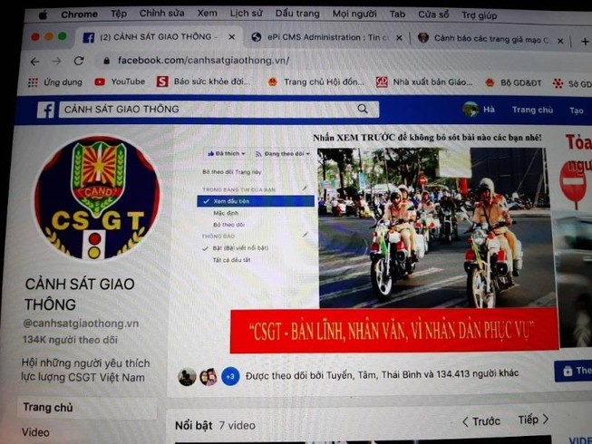 Cục CSGT Bộ Công an bị mạo danh