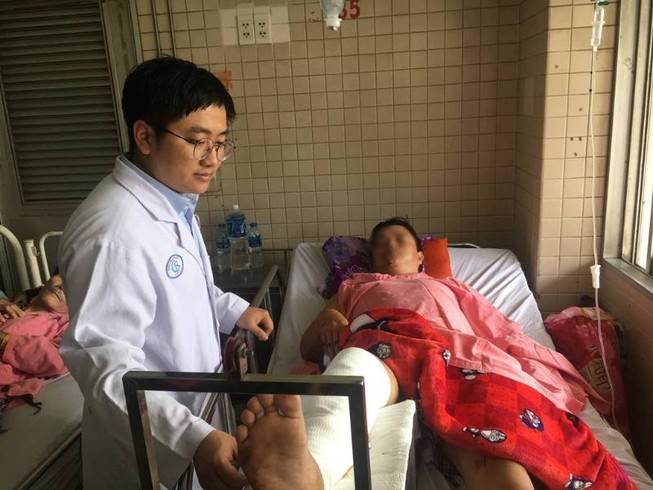 Phó công an xã bị thương nặng do trộm lao xe thẳng vào người