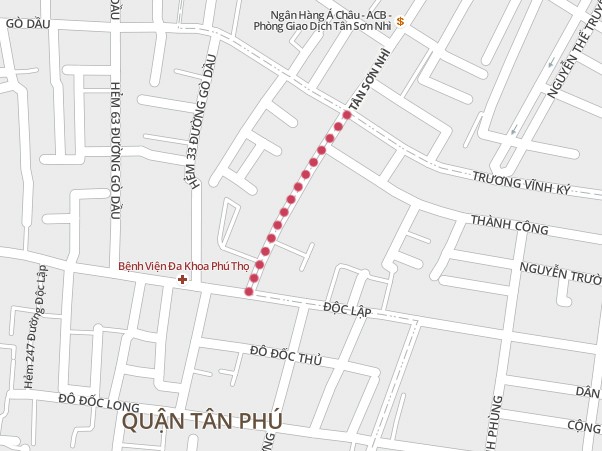Cấm ô tô lưu thông đường Tân Hương, Tân Sơn Nhì