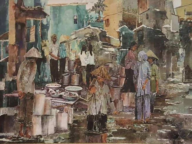 Bác sĩ không cho đụng màu vẽ, họa sĩ xé giấy dán tranh