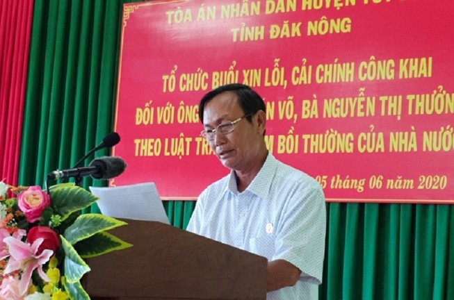 Xin lỗi hai người bị kết án oan ở Đắk Nông