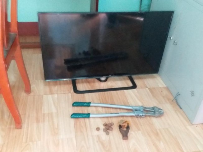Dùng kềm cộng lực cắt cửa trộm, 2 thanh niên bị bắt