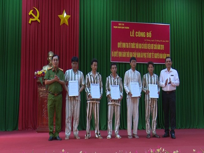 An Giang: Hơn 130 phạm nhân được tha tù, giảm thời hạn còn lại