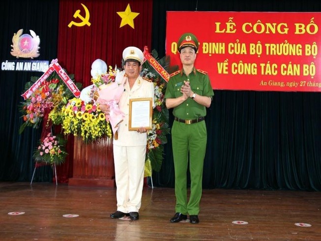 An Giang có tân giám đốc và phó giám đốc công an