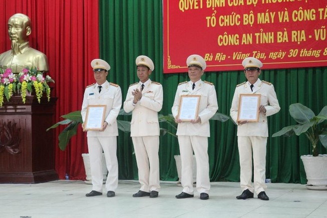 Bà Rịa-Vũng Tàu có thêm 3 phó giám đốc công an