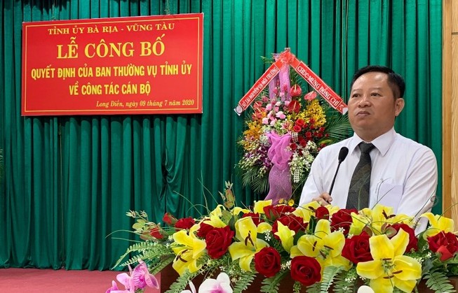 Bà Rịa- Vũng Tàu: Giám đốc Sở TN&MT làm Bí thư huyện Long Điền