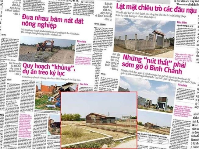 Bình Chánh ngăn chặn hai thửa đất phân lô bán nền để điều tra