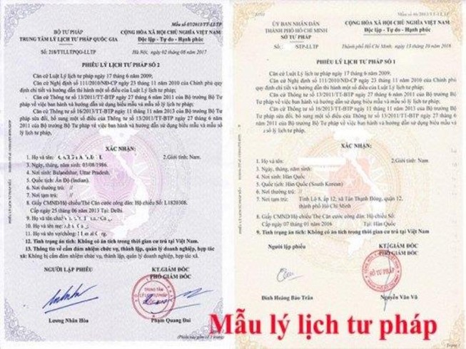 Không cấp phiếu lý lịch tư pháp điện tử