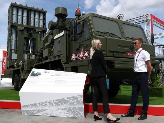 Hệ thống tên lửa phòng không S-350 Vityaz của Nga. Ảnh: TASS