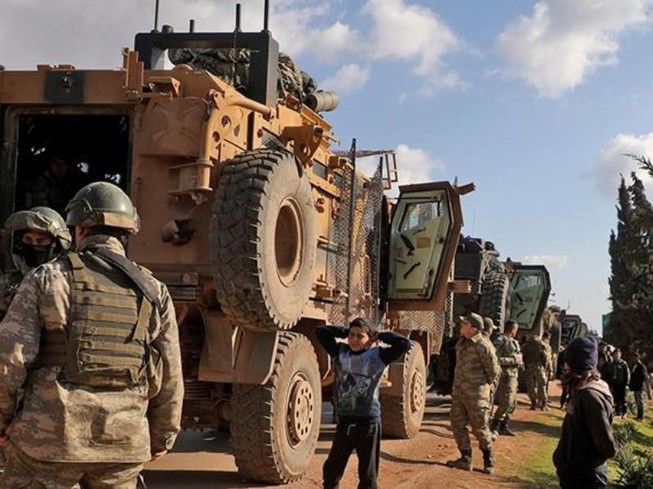 Xe quân sự Thổ Nhĩ Kỳ ở Idlib (Syria). Ảnh: AFP