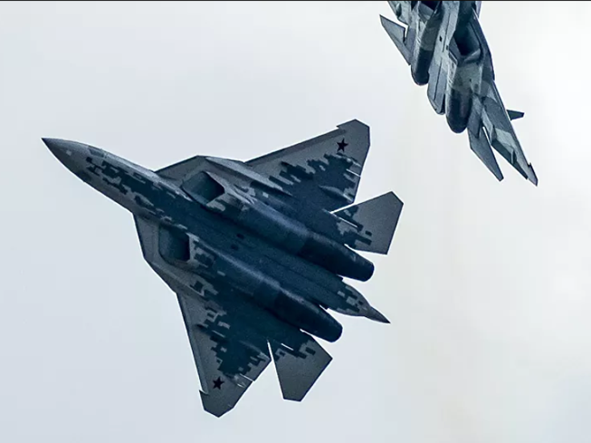 Tiêm kích Su-57 của Nga. Ảnh: AP