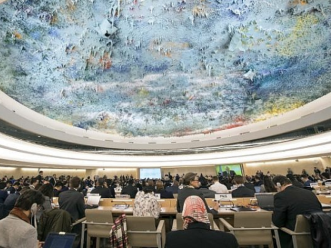 Một phiên họp của Hội đồng Nhân quyền Liên Hợp Quốc ở Geneva (Thụy Sĩ). Ảnh: AFP