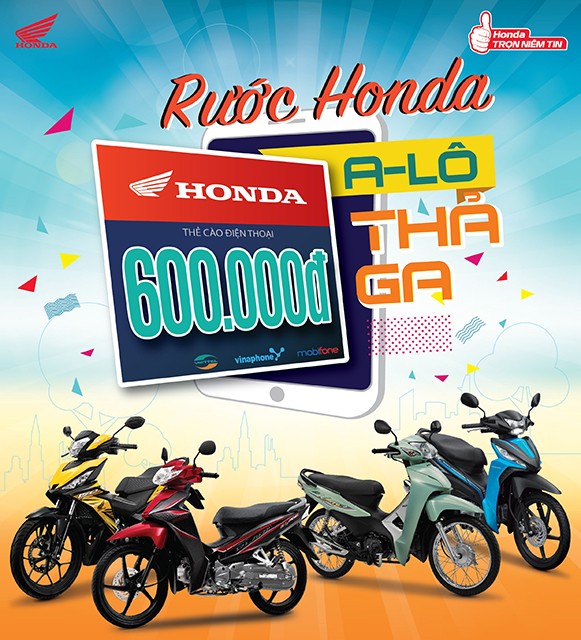 Rinh quà hấp dẫn khi mua xe máy Honda