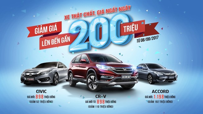 CR-V, Civic và Accord giảm giá “quá sốc”